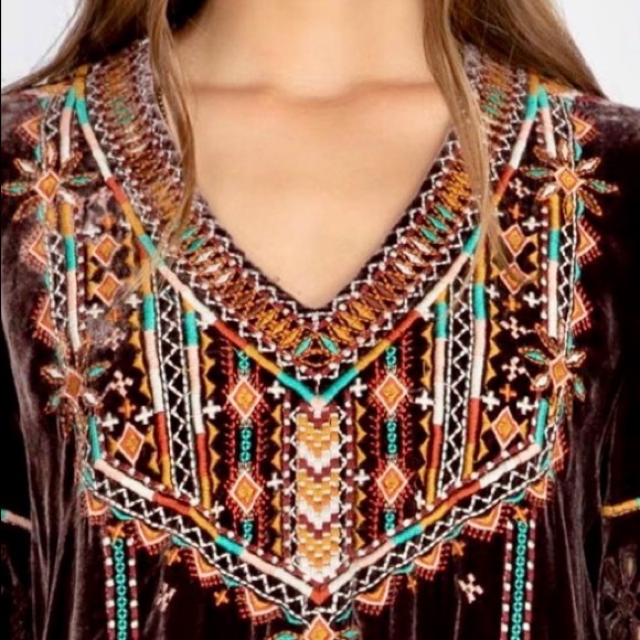 Johnny Was Black Velvet Top - Picture 5 of 11